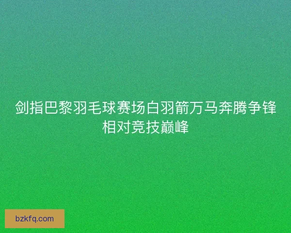 剑指巴黎羽毛球赛场白羽箭万马奔腾争锋相对竞技巅峰